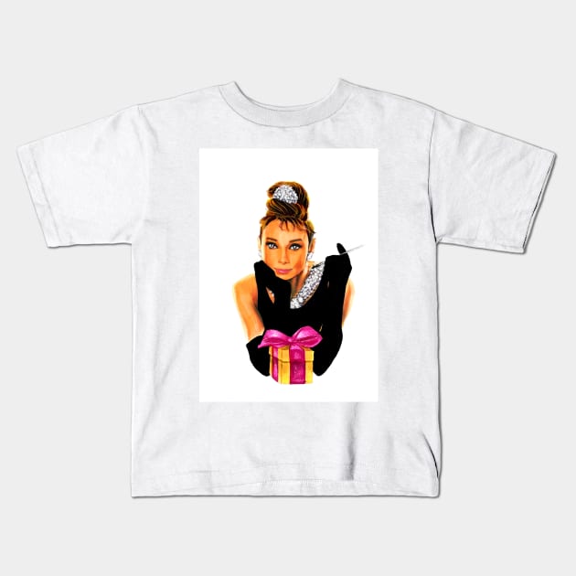 Holly Golightly Kids T-Shirt by Svetlana Pelin